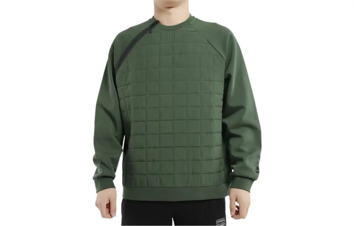 Nike Sweatshirts Men's Green Crew Neck Moderate Regular