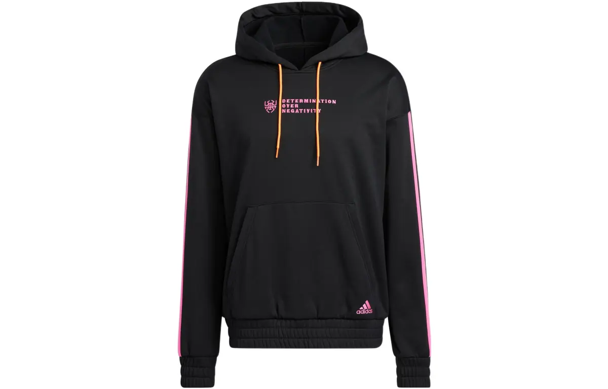 Adidas Sweatshirts Men's Black Hooded Moderate Straight Fit