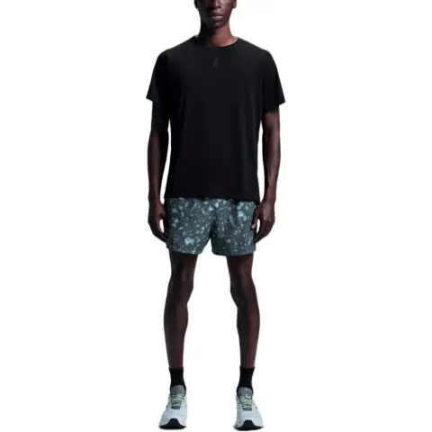 On T-Shirts Men's Black Crew Neck Moderate Straight Fit