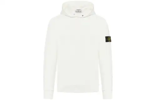 STONE ISLAND Press-Stud Fastened Logo Patch Hoodie
