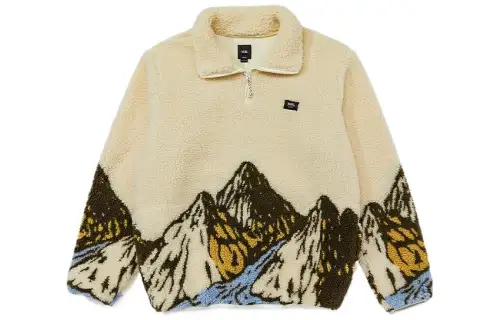 Vans FW22 Mountain Quarter Zip Teddy Pullover Sweatshirt