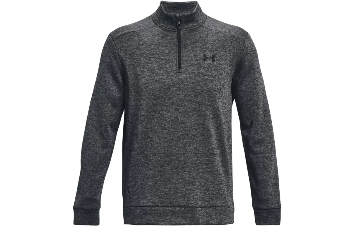 Under Armour Fleece Sweatshirts Men's Dark Gray Stand Collar Moderate Regular