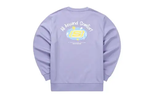 Skechers Sweatshirts Unisex Sweet Lavender/01DU Crew Neck Moderate Regular