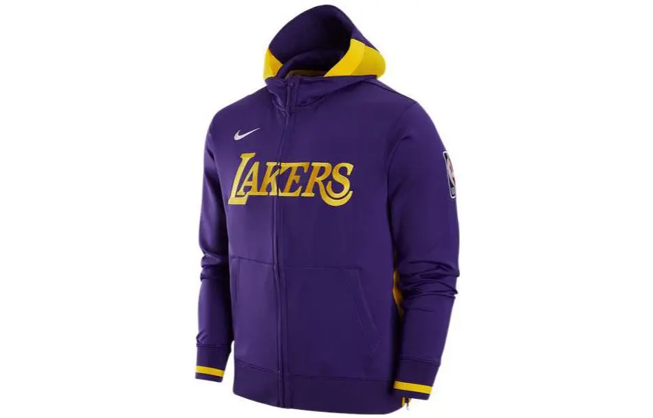 Nike Nba Los Angeles Lakers Home Showtime Dri Fit Full Zip Hoodie