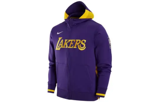 Nike Nba Los Angeles Lakers Home Showtime Dri Fit Full Zip Hoodie