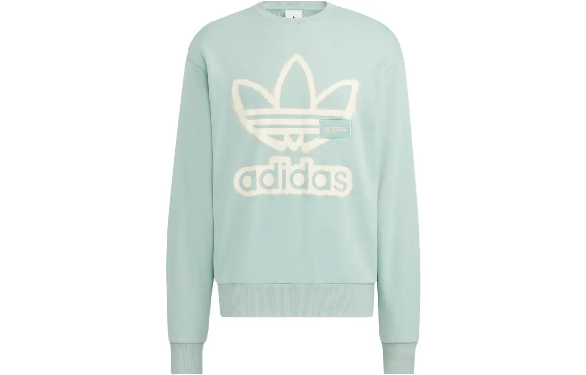Adidas Originals Sweatshirts Unisex Cyan Crew Neck Moderate Regular