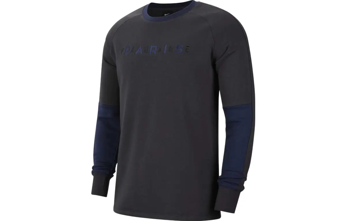Nike Sweatshirts Men's Black Crew Neck Moderate Straight Fit