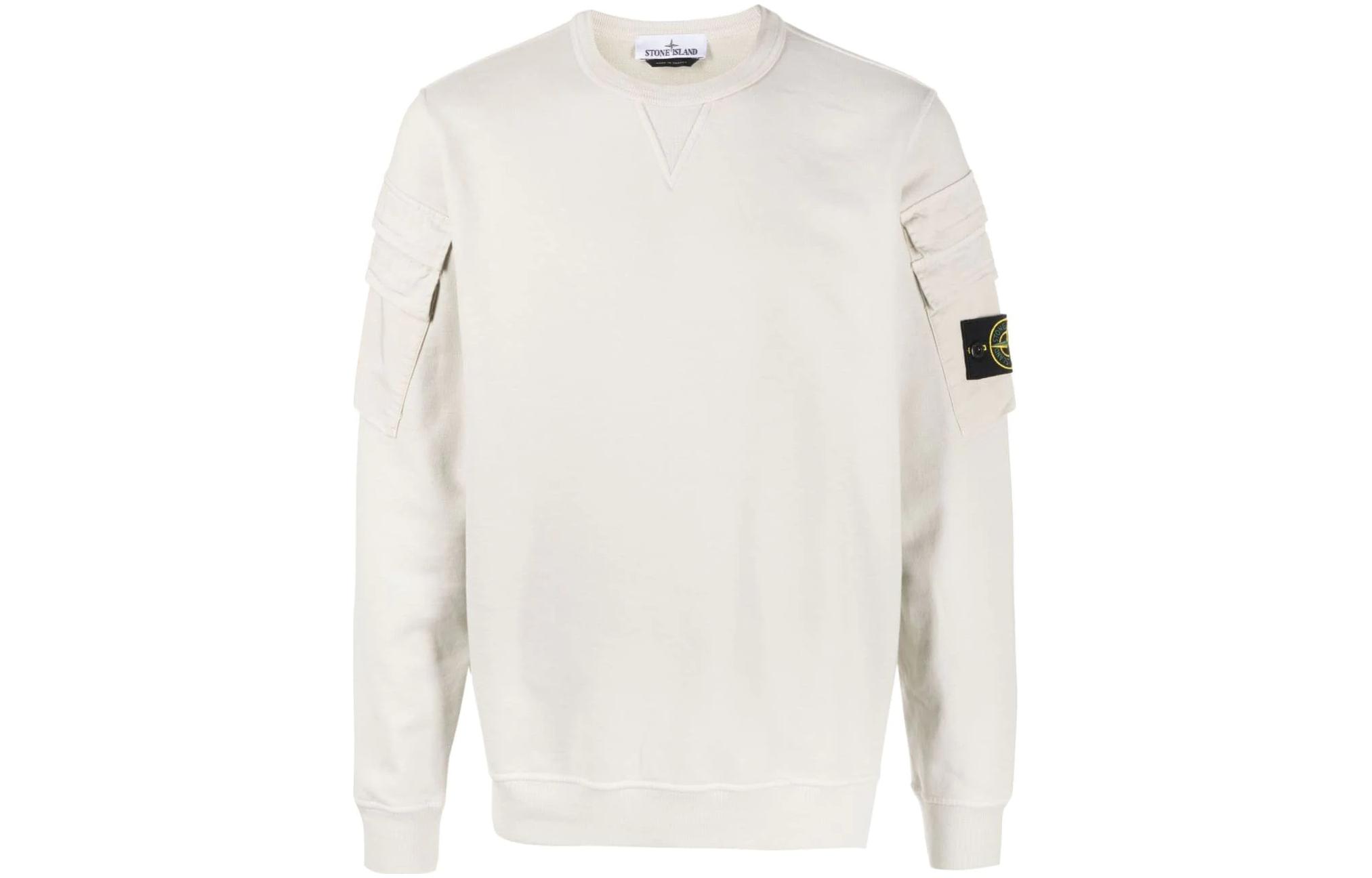 STONE ISLAND Compass-patch Crew-neck Sweatshirt