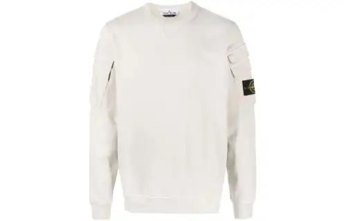 STONE ISLAND Compass-patch Crew-neck Sweatshirt