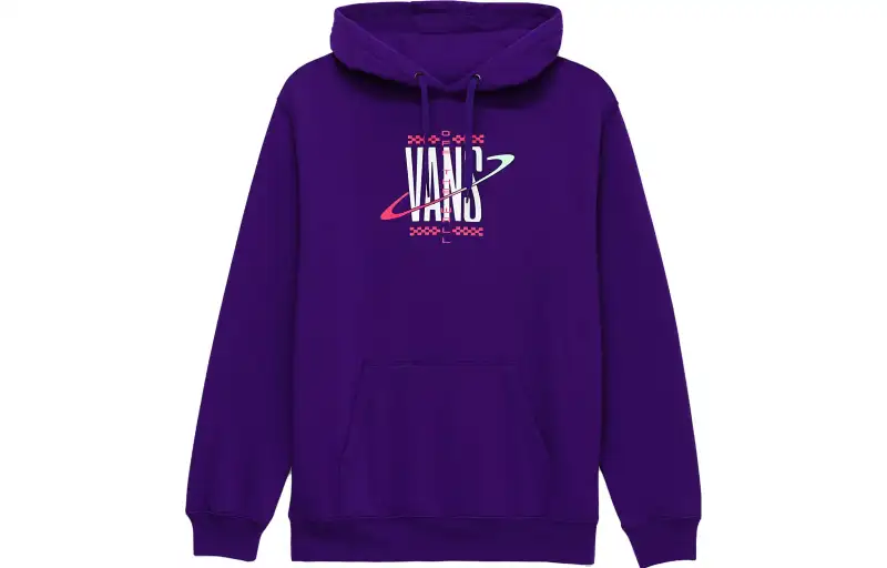 Vans Saturn Sweatshirts Unisex Purple Hooded Moderate Other