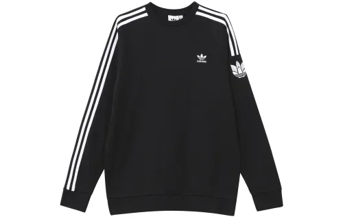 Adidas Originals Logo 3 Pack Brushed Crew Neck Sweatshirt Men's Black