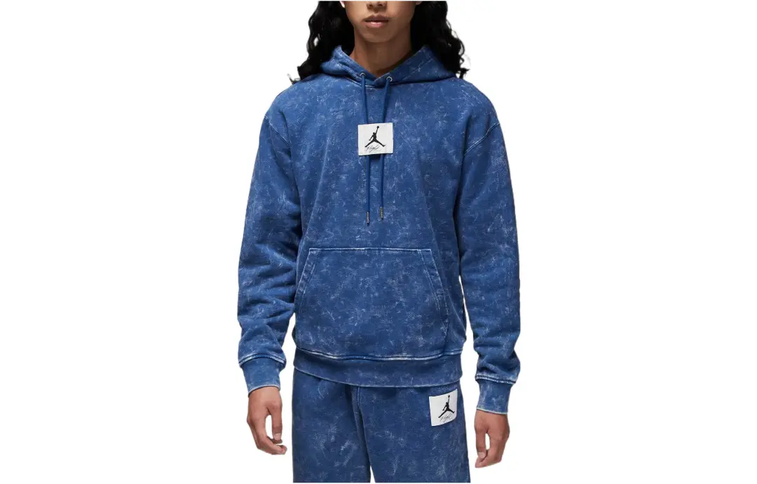 Jordan Tie Dye Men's Drawstring Hoodie Blue