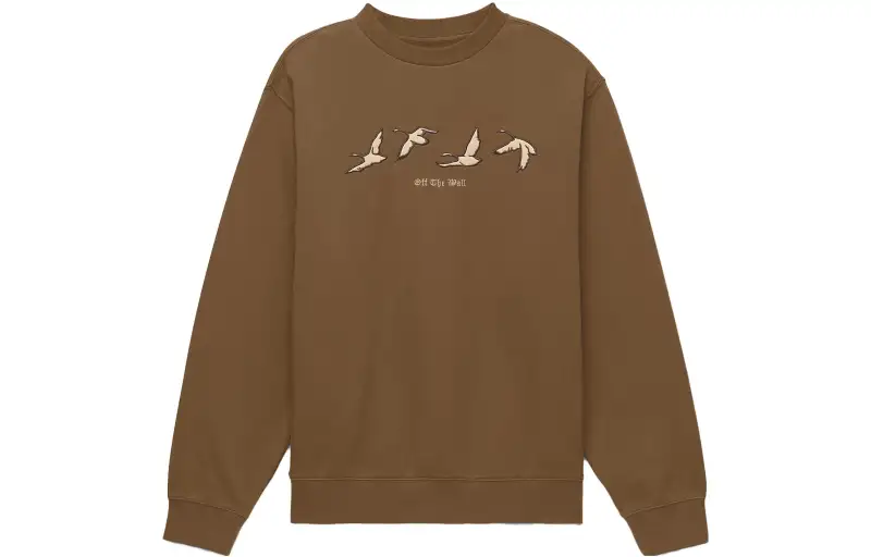 Vans Sweatshirts Unisex Brown Crew Neck Moderate Regular