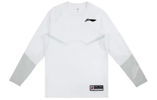 Li Ning Sweatshirts Men's White Crew Neck Moderate Regular