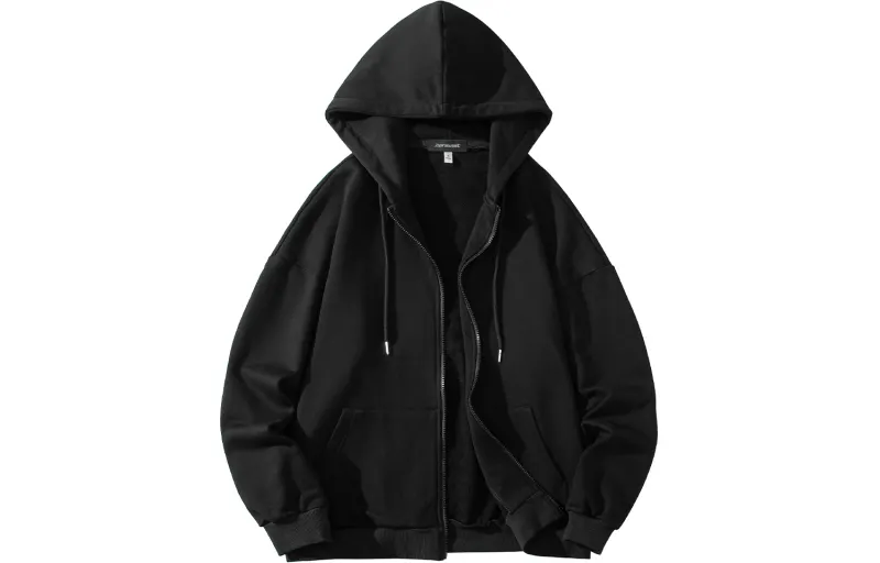 JEANSWEST Sweatshirts Unisex Hooded Moderate Cardigan