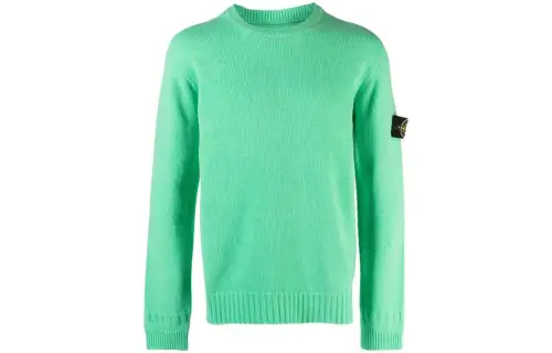 STONE ISLAND Sweatshirts Men's Green Crew Neck Moderate Regular
