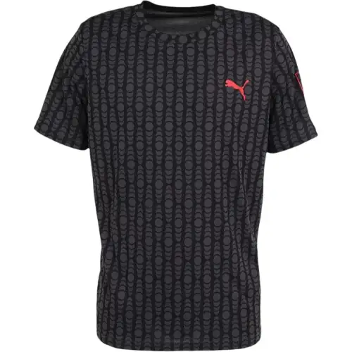 PUMA T Shirts Men's Black Crew Neck Moderate Straight Fit