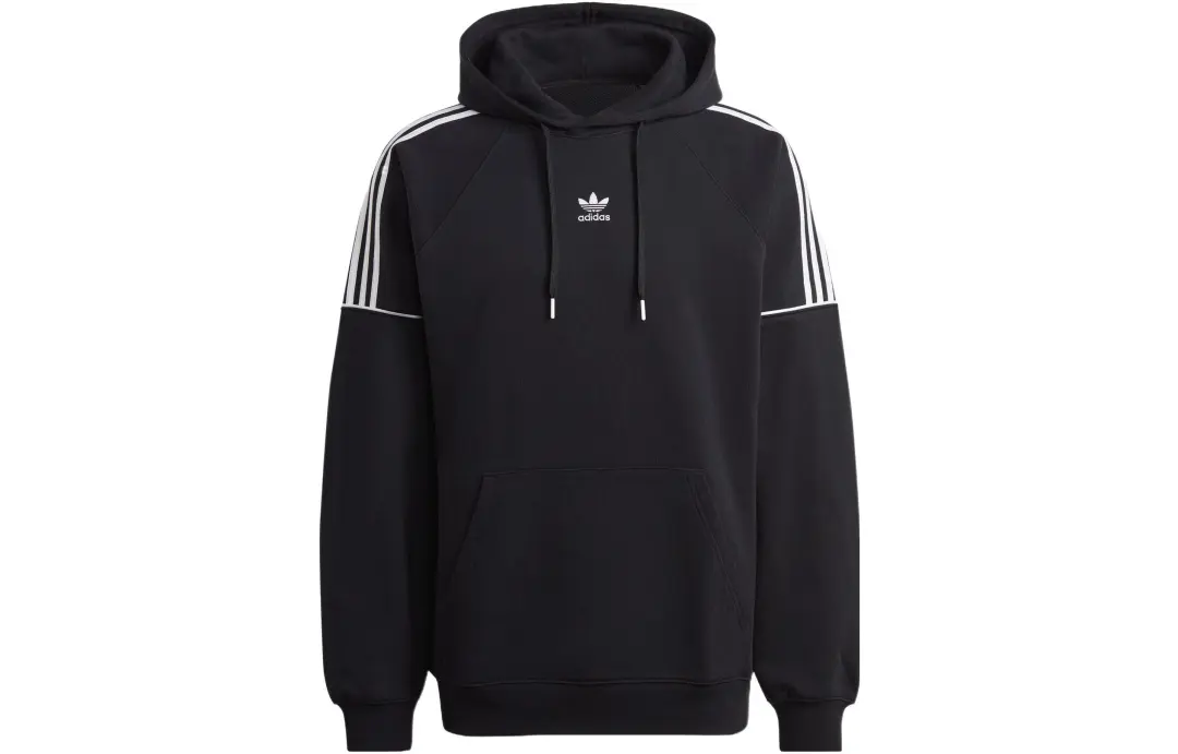 Adidas Three-stripe Cotton Hoodie