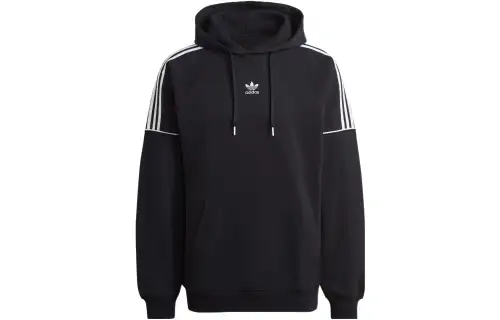 Adidas Three-stripe Cotton Hoodie