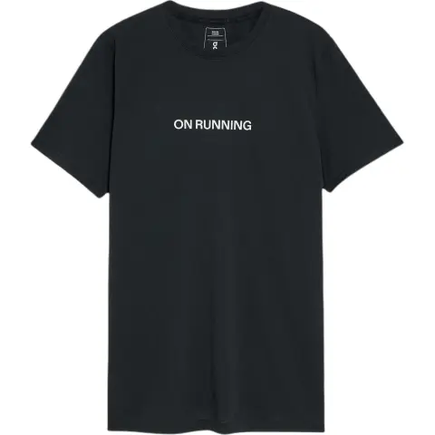 On RUNNING T-Shirts Men's Black Crew Neck Moderate Straight Fit