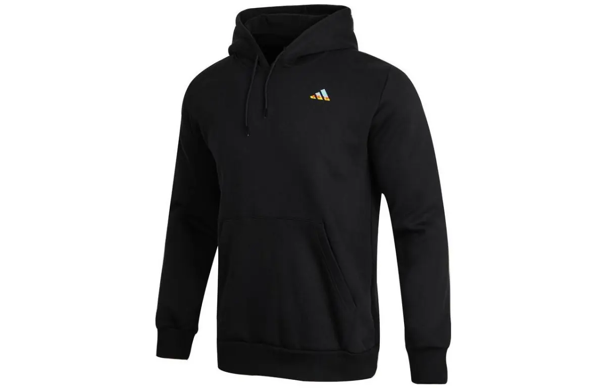Adidas Sweatshirts Men's Black Hooded Moderate Regular