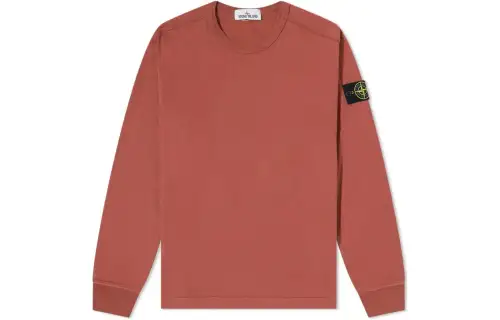 STONE ISLAND Sweatshirts Men's Red Crew Neck Moderate Regular