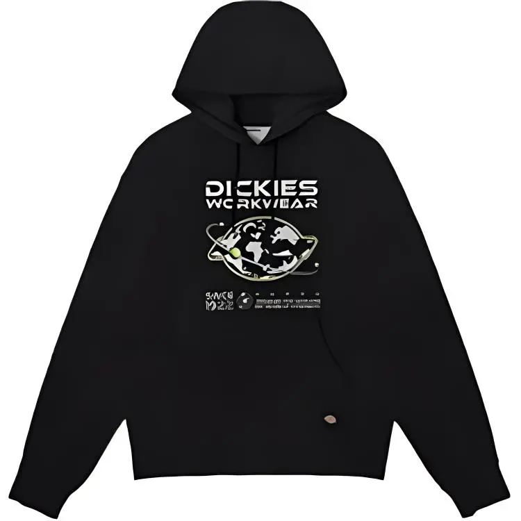 Dickies Sweatshirts Men's Black Hooded (Non-detachable) Moderate