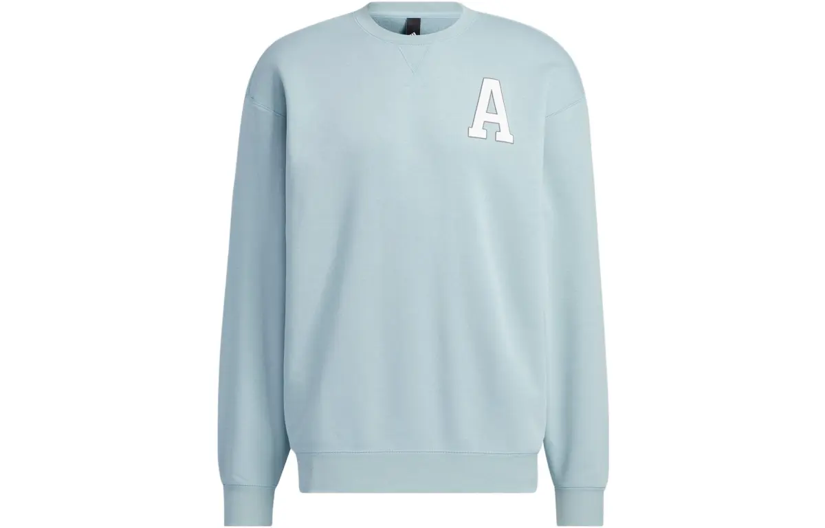 Adidas Sweatshirts Unisex Blue Crew Neck Moderate Straight Fit