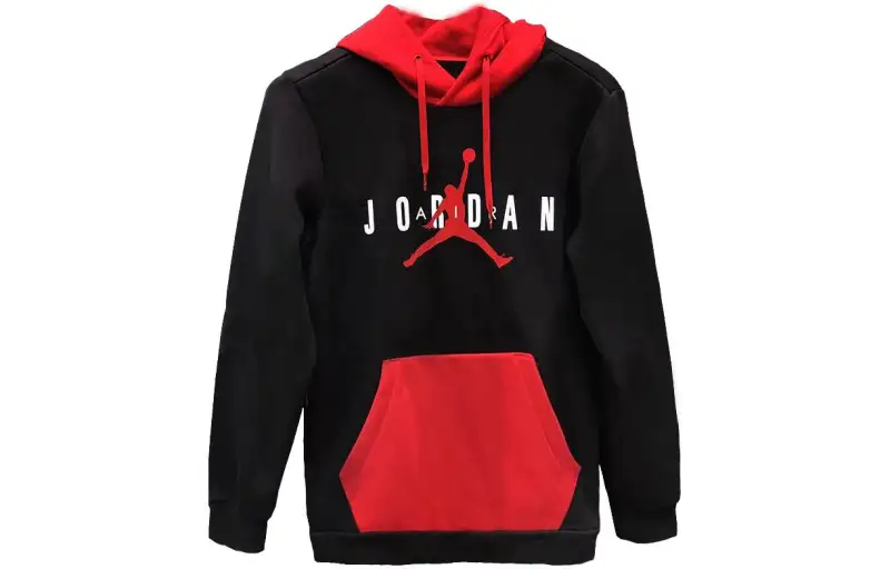 Jordan Sweatshirts Men's Black Hooded Moderate Regular