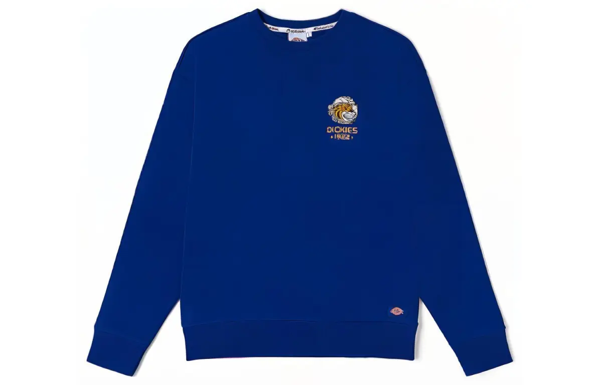 Dickies Sweatshirts Unisex Sapphire Blue Crew Neck Moderate Regular
