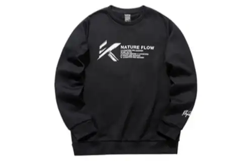 ANTA Basketball Collection Sweatshirts Men's Black Crew Neck Moderate Regular