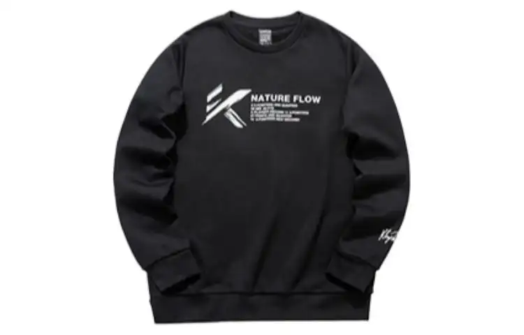 ANTA Basketball Collection Sweatshirts Men's Black Crew Neck Moderate Regular