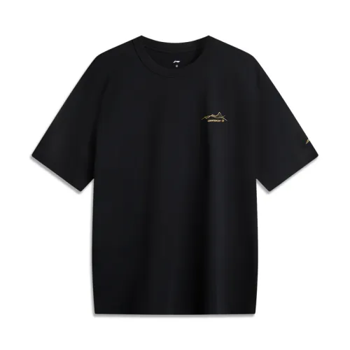 Li Ning CF Tracing Crew Neck T Shirt Unisex Black