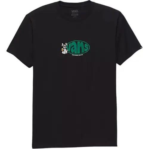 Vans T Shirts Men's Black Crew Neck Moderate Straight Fit