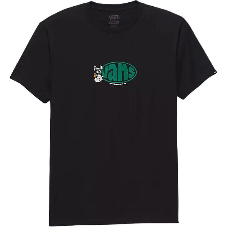 Vans T Shirts Men's Black Crew Neck Moderate Straight Fit
