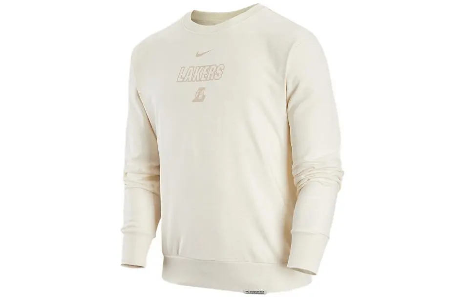 Nike Sweatshirts Men's White Crew Neck Moderate Regular