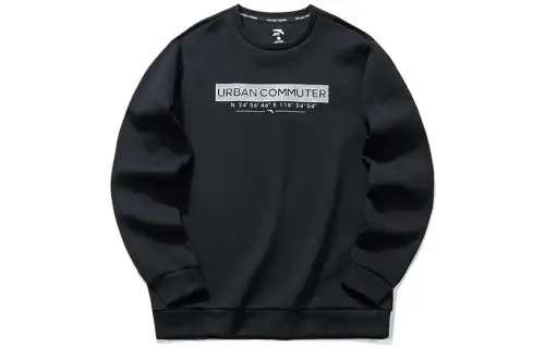 ANTA Variety Training Collection Sweatshirts Men's Black Crew Neck Moderate Regular