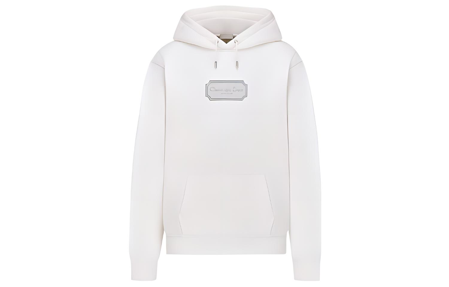 DIOR White hoody, with your logo imprint