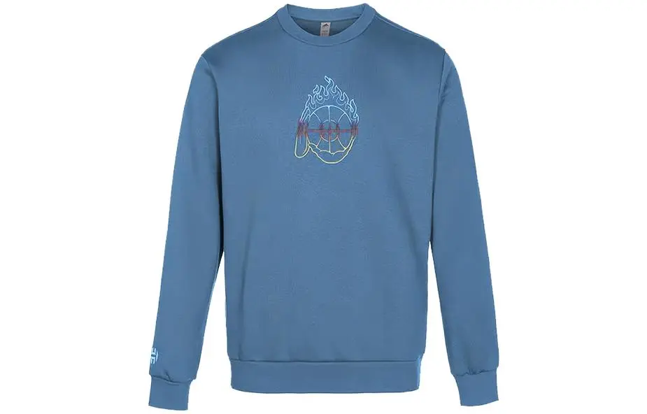 Adidas Sweatshirts Men's Sky Blue Crew Neck Moderate Other