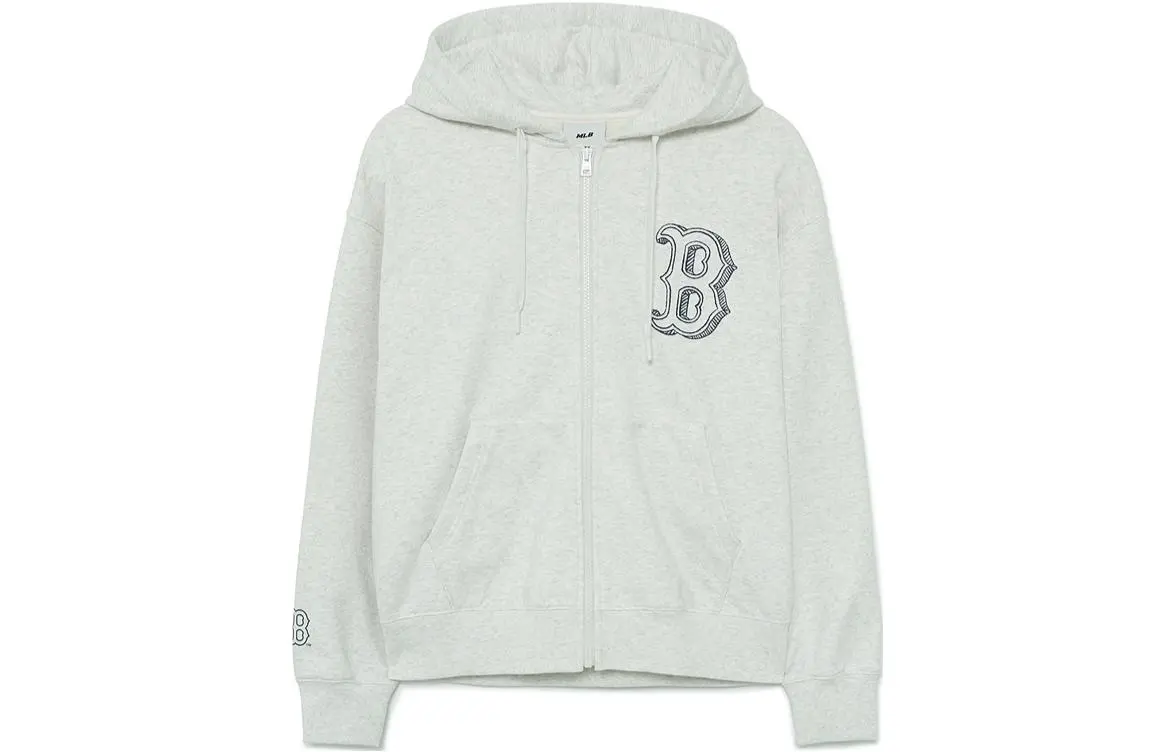 MLB Basic Mega Sweatshirts Men's Gray Hooded Moderate Cardigan