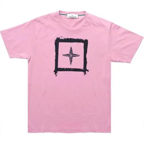 STONE ISLAND T Shirt Men's Pink