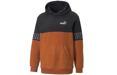 PUMA POWER Sweatshirts Men's Brown Hooded Moderate Other