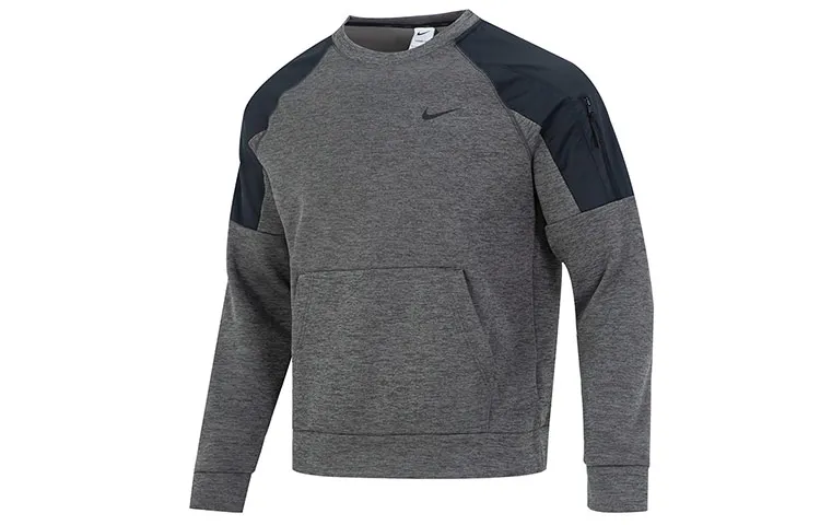 Nike Sweatshirts Men's Coffee Crew Neck Moderate Straight Fit