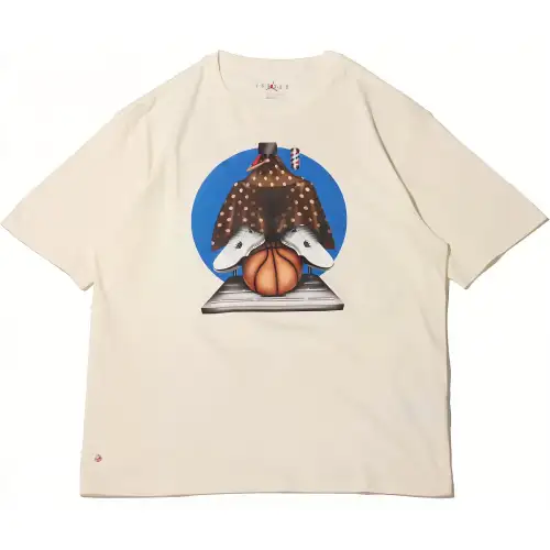 JORDAN X Darien Birks Printed 'Beige' T-shirt