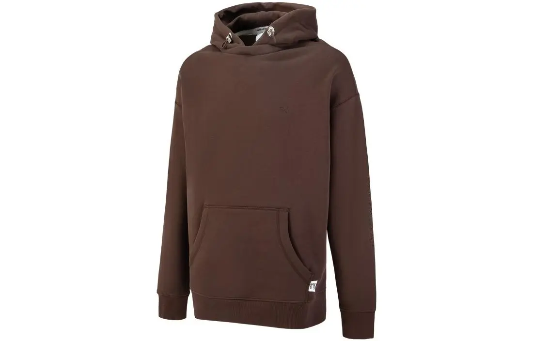 PUMA MMQ Sweatshirts Unisex Brown Hooded Moderate Straight Fit
