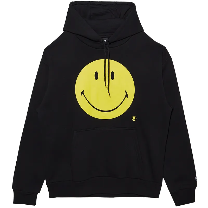 New Era X SMILEY New Era × Smiley Sweatshirts Unisex Black Hooded Moderate Regular