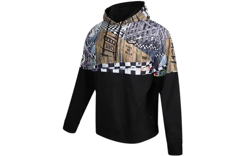 Vans Sweatshirts Men's Black Hooded Moderate Regular