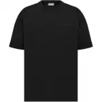 DIOR T Shirts Men's Black Crew Neck Moderate