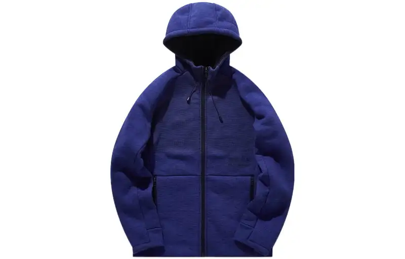 ANTA Sweatshirts Men's Blue Hooded Thickened Cardigan