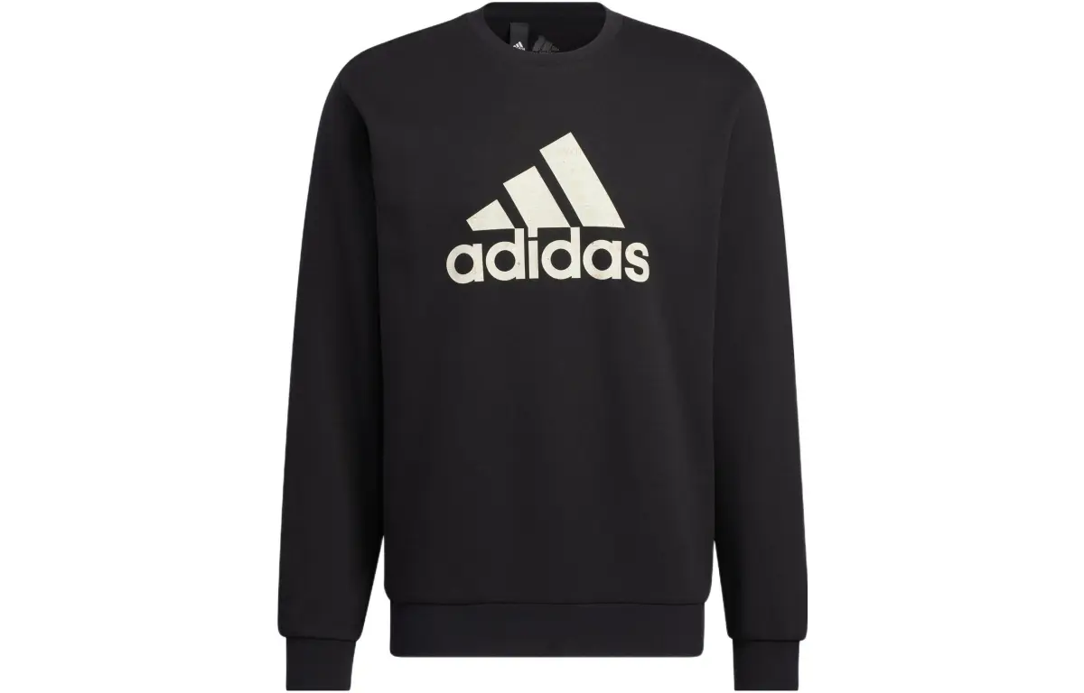 Adidas Sweatshirts Men's Black Crew Neck Moderate Regular